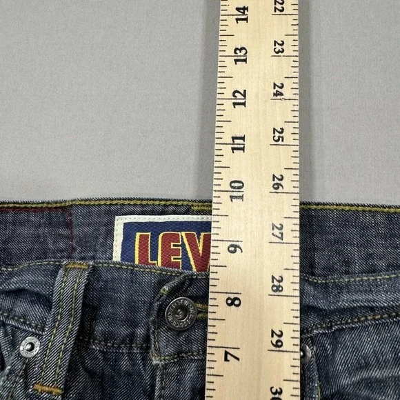 Levis Jeans Mens 29x32 Blue 511 Skinny Medium Wash Denim Pockets Logo Workwear - Picture 4 of 8